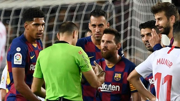 How Messi tried to save Dembele from red card by telling ref he can’t speak Spanish well