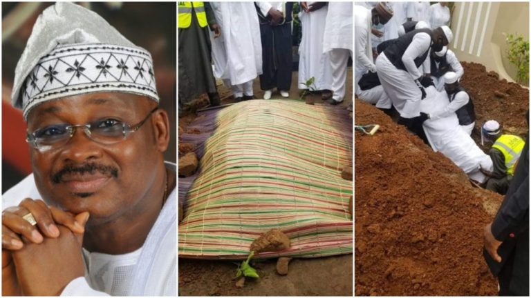 Ex-Oyo State Governor, Ajimobi, Buried At Private Residence In Ibadan