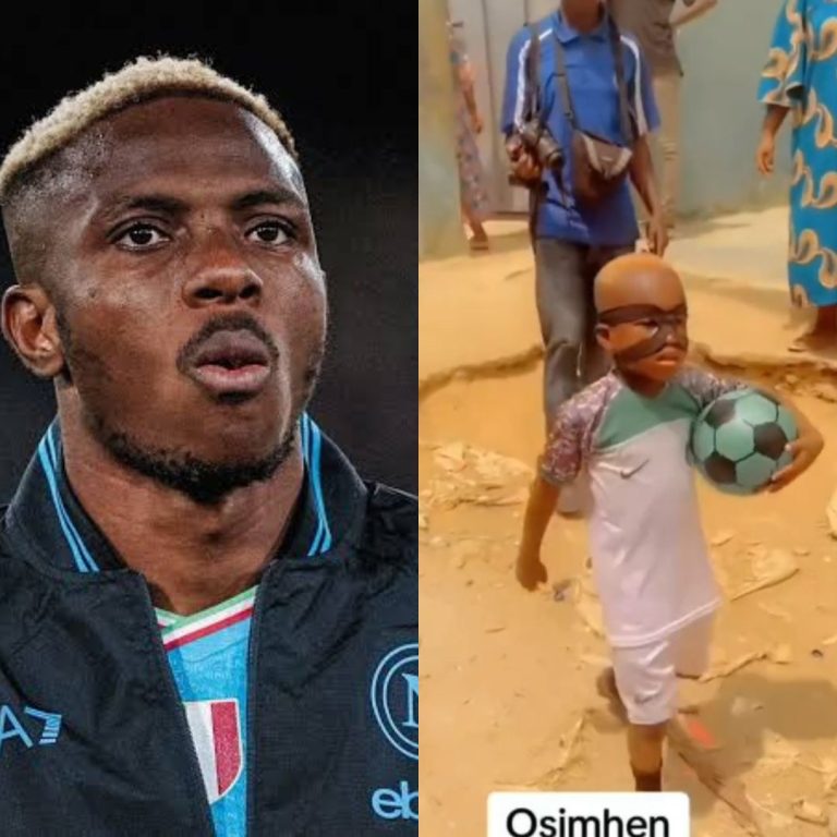 Victor Osimhen Gifts Young Fan ₦‎2.5 Million For Imitating His Style