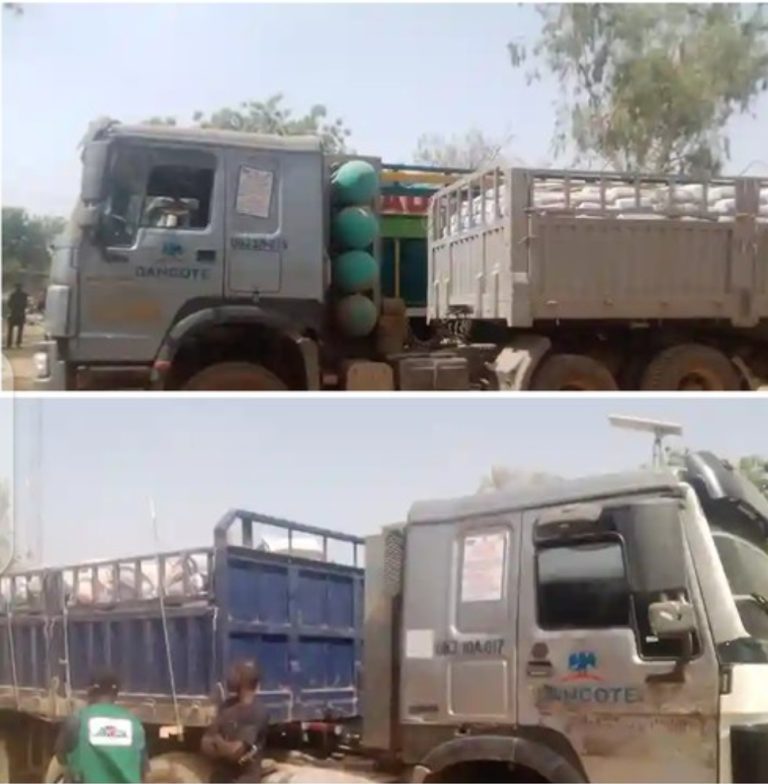 Army Arrests Dangote Trucks, 3 Others Taking Banned Goods To Cameroon