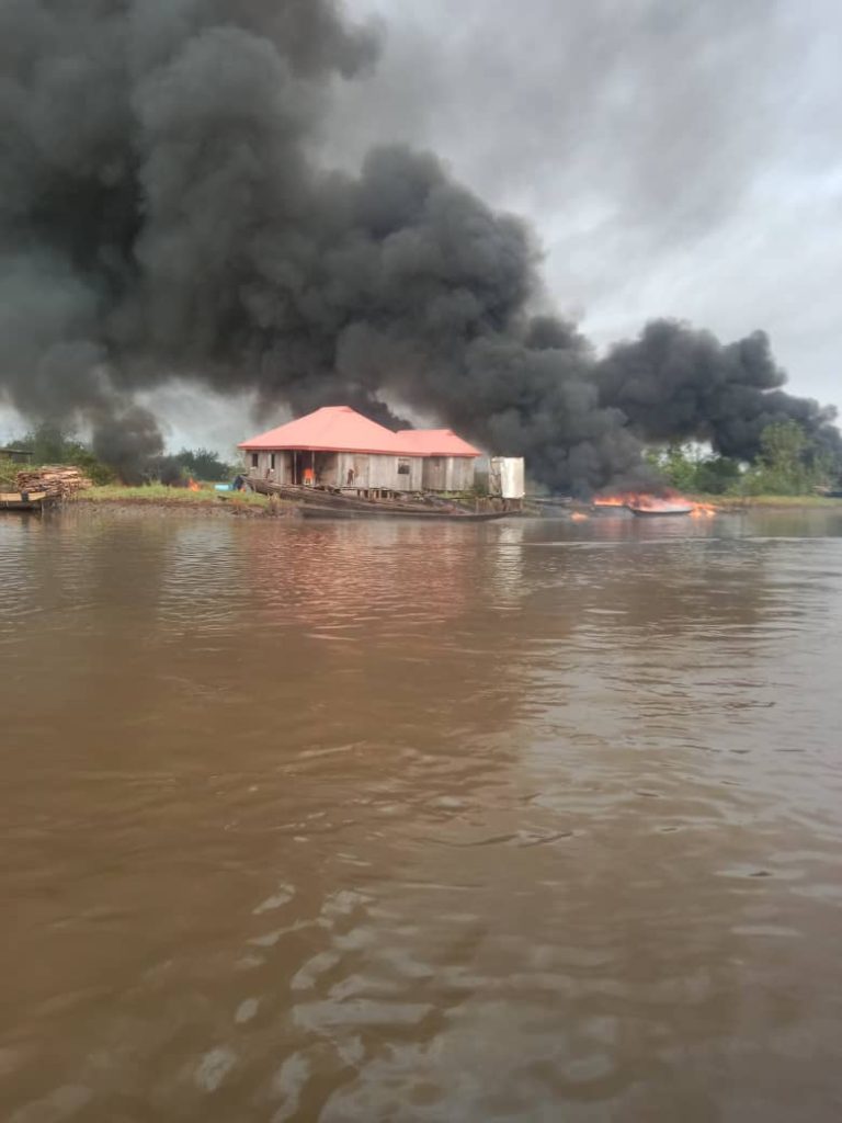 Tantita, NSCDC Operatives Destroy Camp Of Crude Oil Thieves In Ondo