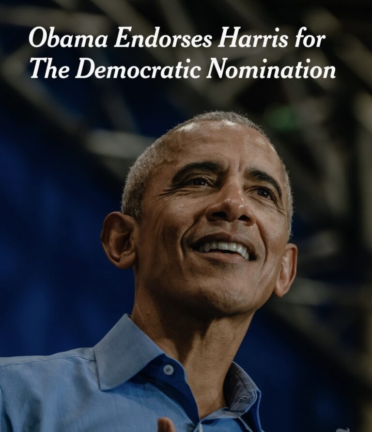 Obama Endorses Harris for the Democratic Nomination