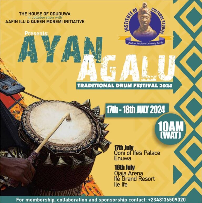 AYANAGALU 2024: Ooni set to host AyanAgalu drum festival this month July 17th and 18th
