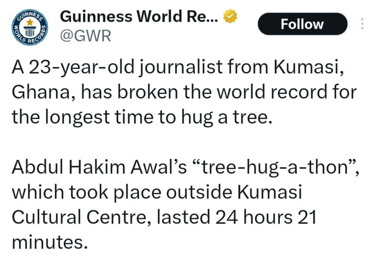 Abdul Hakim Awal Breaks Guinness World Record For Longest Time To Hug A Tree