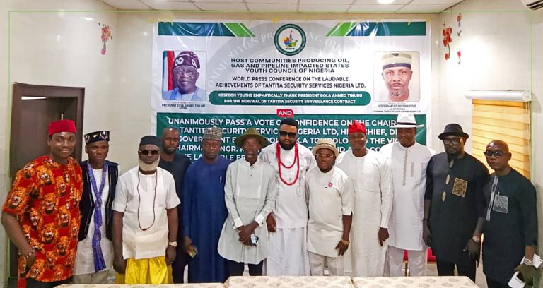 Host Communities Producing Oil, Gas, and Pipeline Impacted States Youth Council of Nigeria Passes Vote of Confidence on Tantita Security Services Nigeria Limited