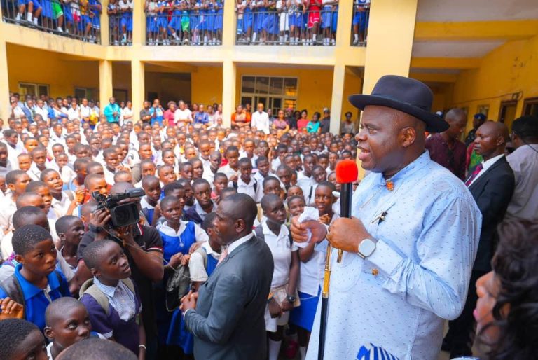 Gov Diri Pays Unscheduled Visit To Schools, Frowns At State Of Infrastructure